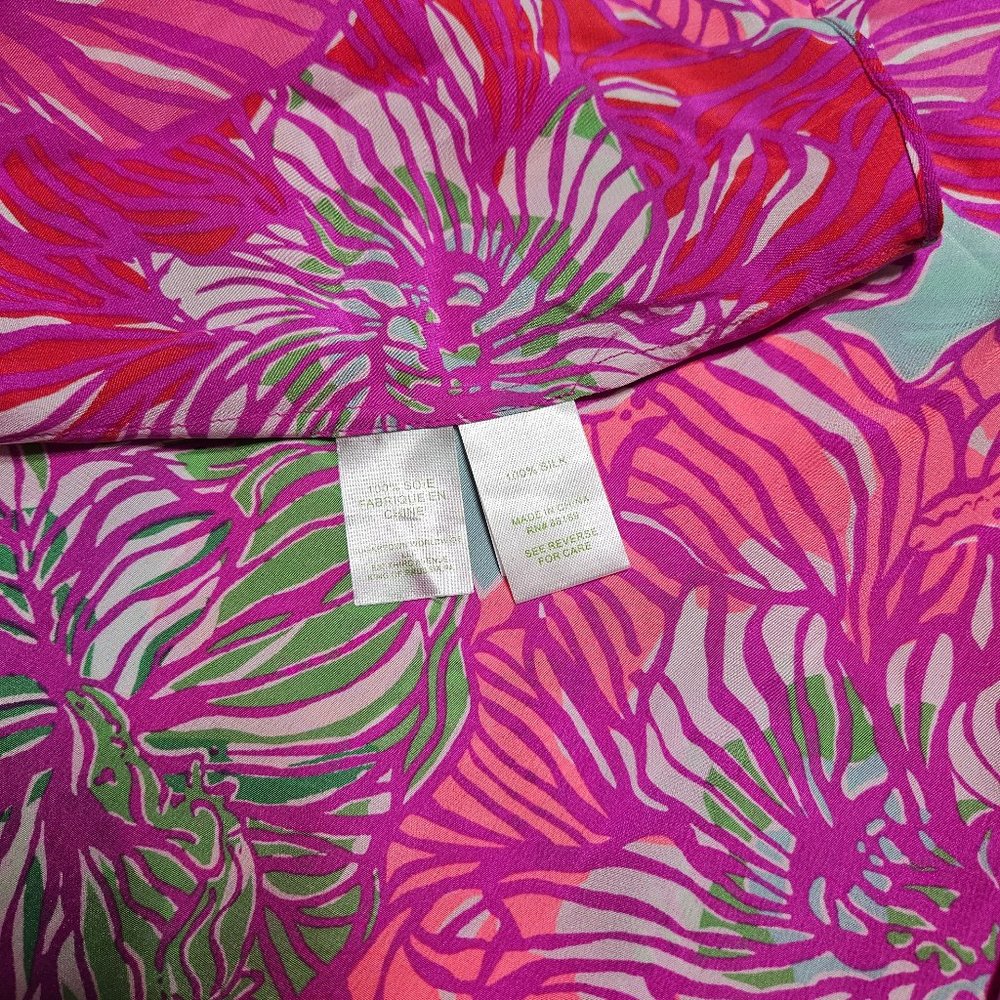 Lilly Pulitzer Worth It Dusk Silk Racerback Top Like NEW - Picture 7 of 9
